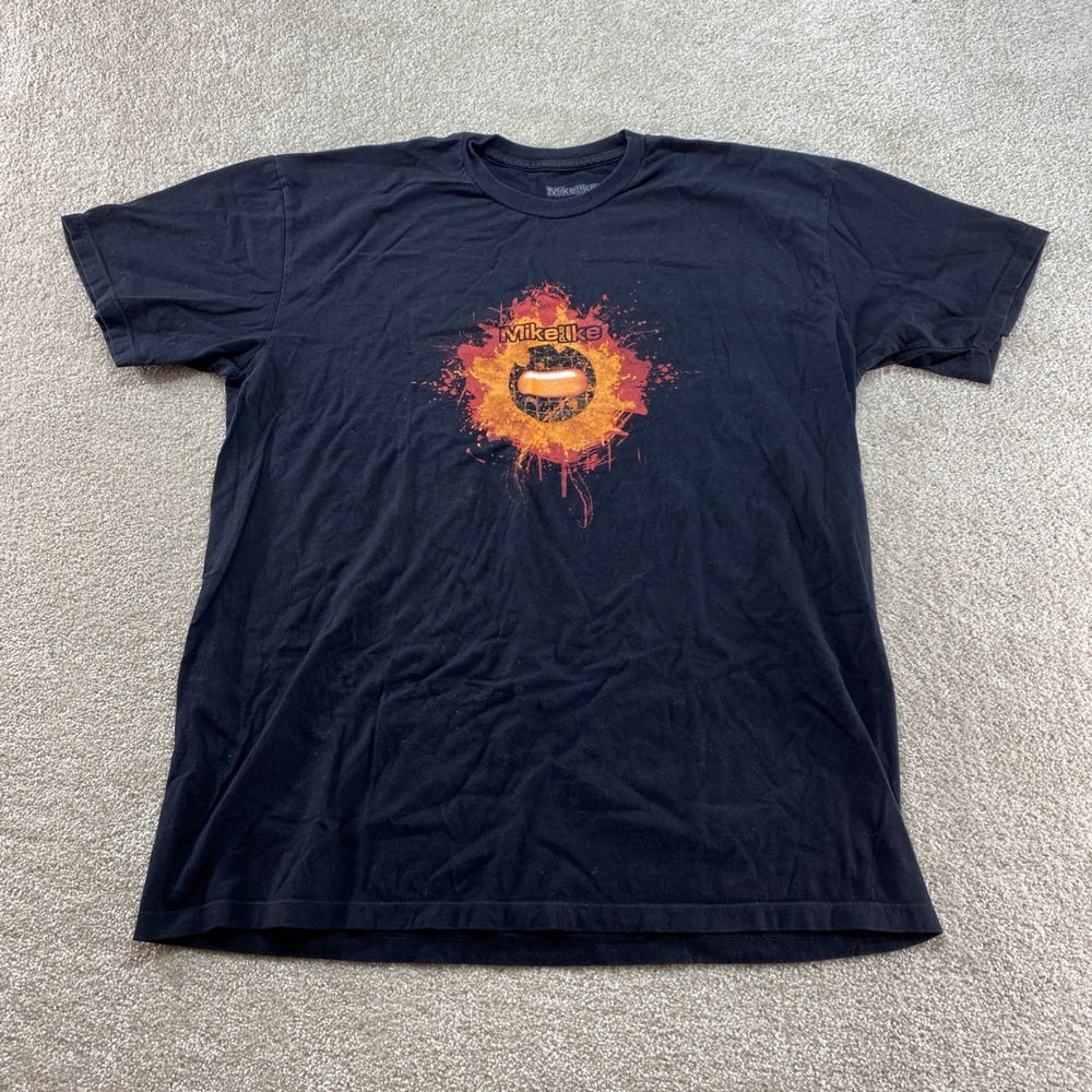 Mike and Ike Shirt Mens XL Black Graphic Short Sleeve Cotton Candy Promo